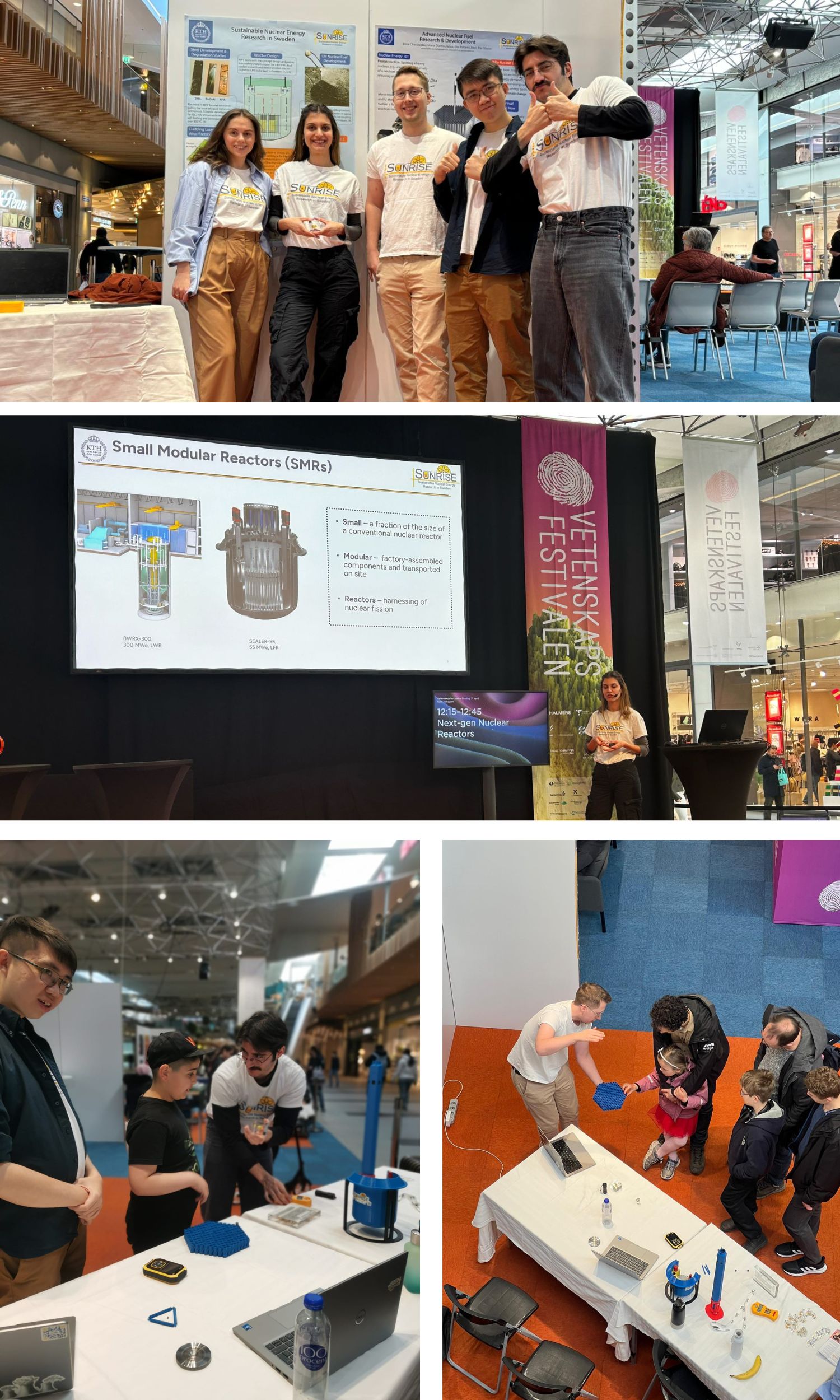 Compilation of pictures taken during the science even in Gothenburg.